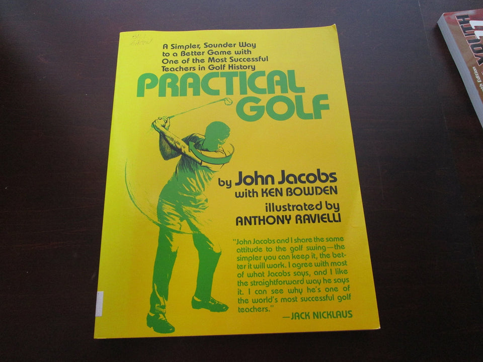 Simon & Schuster Practical Golf cover, showcasing approachable tips to improve swing