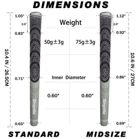 Singelila easy-install replacement set for upgrading golf grips