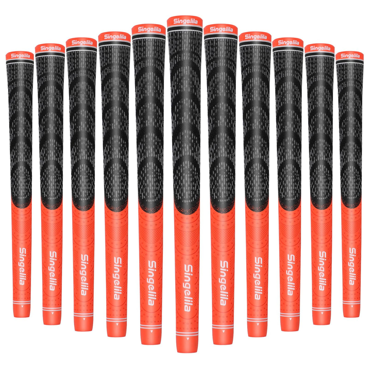Singelila M-GY golf grip close-up showing textured anti-slip surface for secure hold