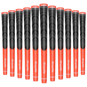 Singelila M-GY golf grip close-up showing textured anti-slip surface for secure hold