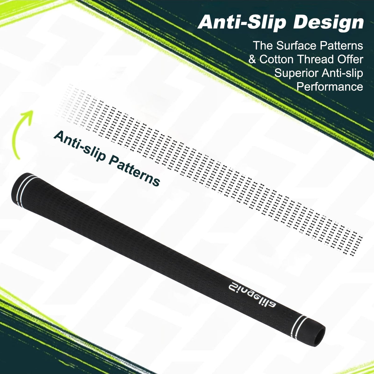 Singelila Premium Rubber Golf Grips 13 Pack tape included for easy regrips.