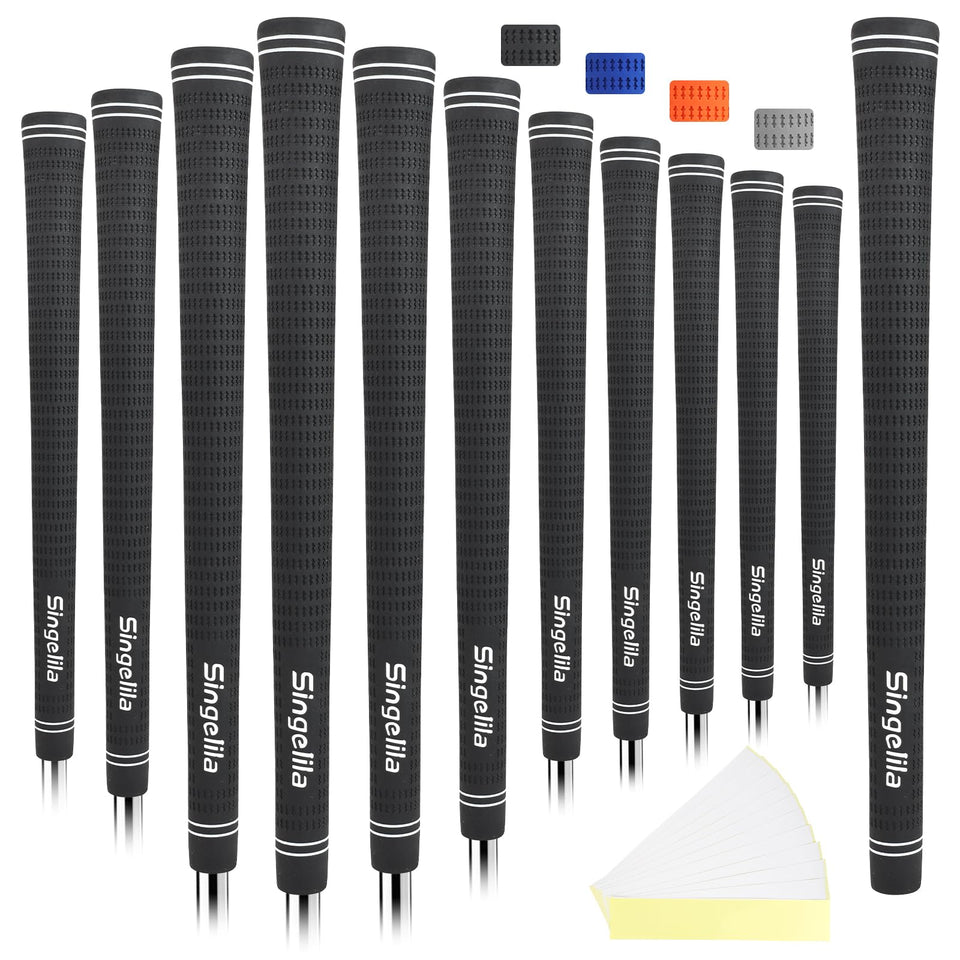 Singelila Premium Rubber Golf Grips 13 Pack texture close-up boosts traction.
