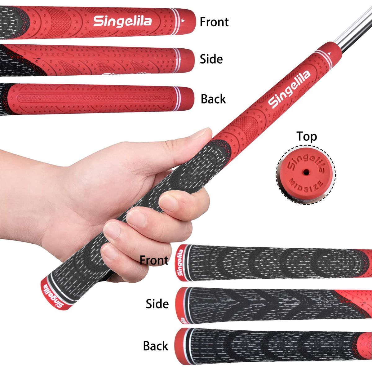 Singelila S-RD mid-size grip demonstrating comfortable, low-taper design