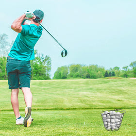 SINJEUN black golf bucket complements any range setup.