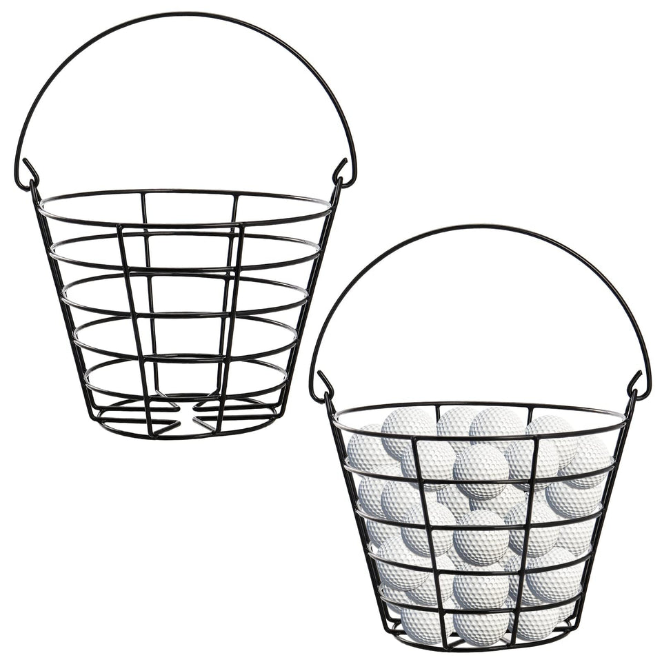 SINJEUN golf ball basket with handle for easy transport on the range.