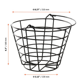 SINJEUN metal bucket holds up to 50 balls for organized practice.