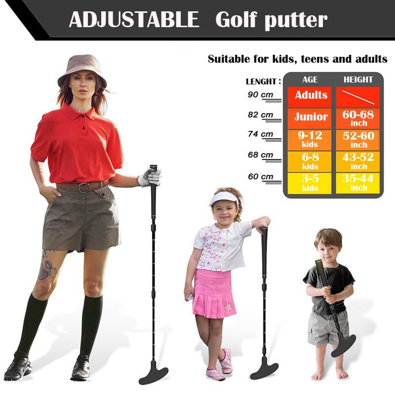 SirChic putter with measurement scale for precise setup.