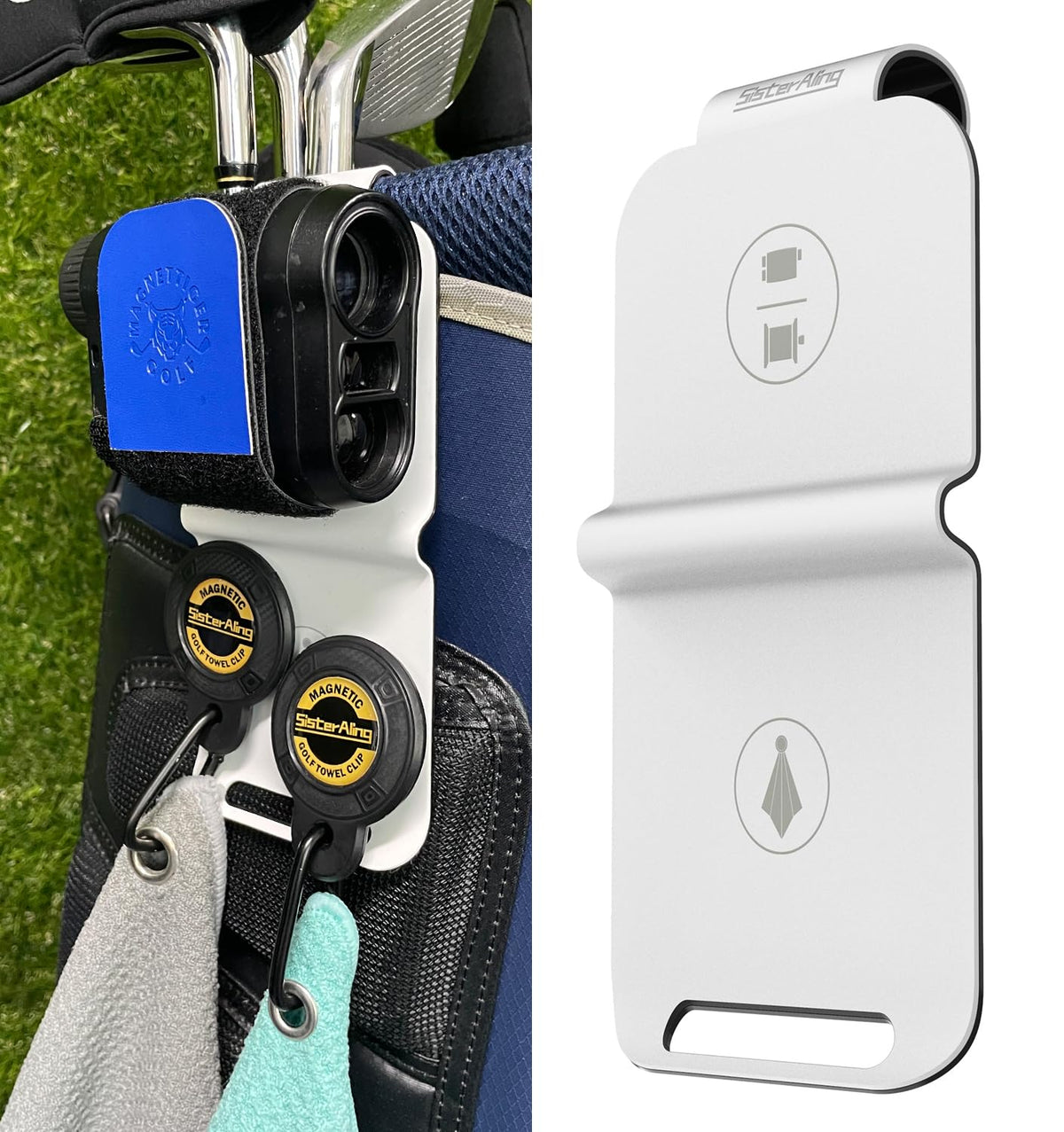 SisterAling golf bag landing pad secures accessories for quick reach