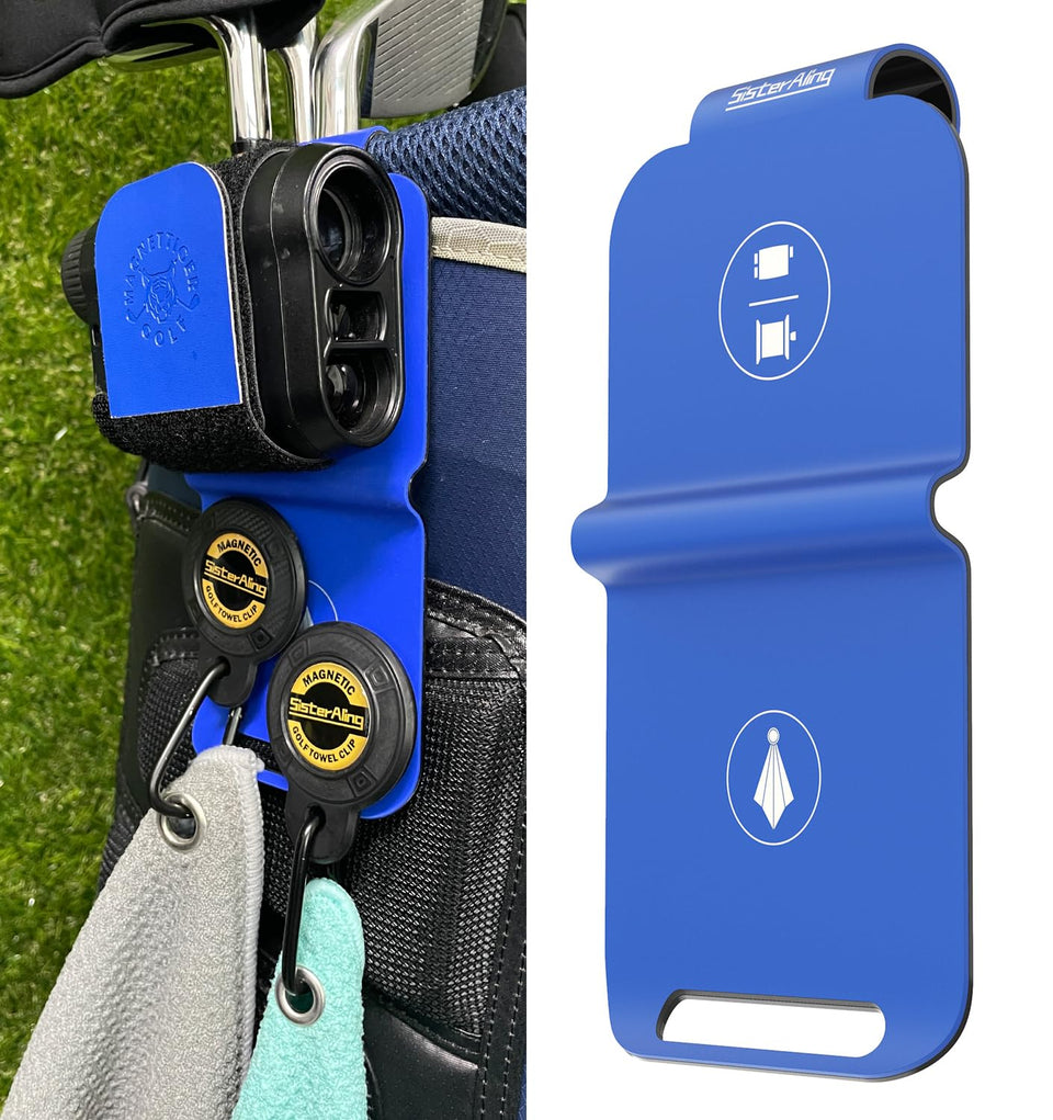 SisterAling golf bag landing pad blue on bag for quick magnetic accessory access