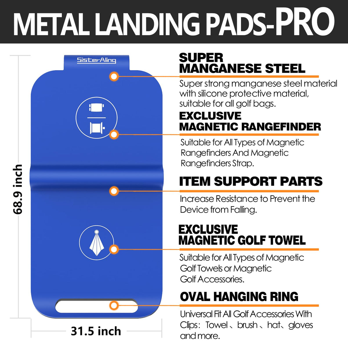 SisterAling manganese steel clip holds towel securely during rounds