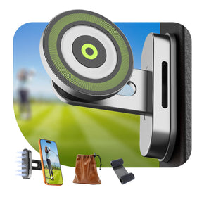 Sitiz Magnetic Golf Cart Phone Holder base view demonstrates secure cart attachment.
