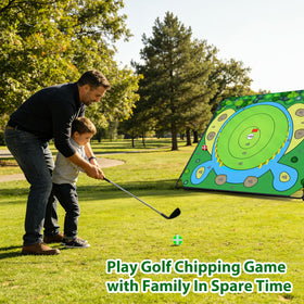 SJEhome golf chipping game folded for easy portability and storage