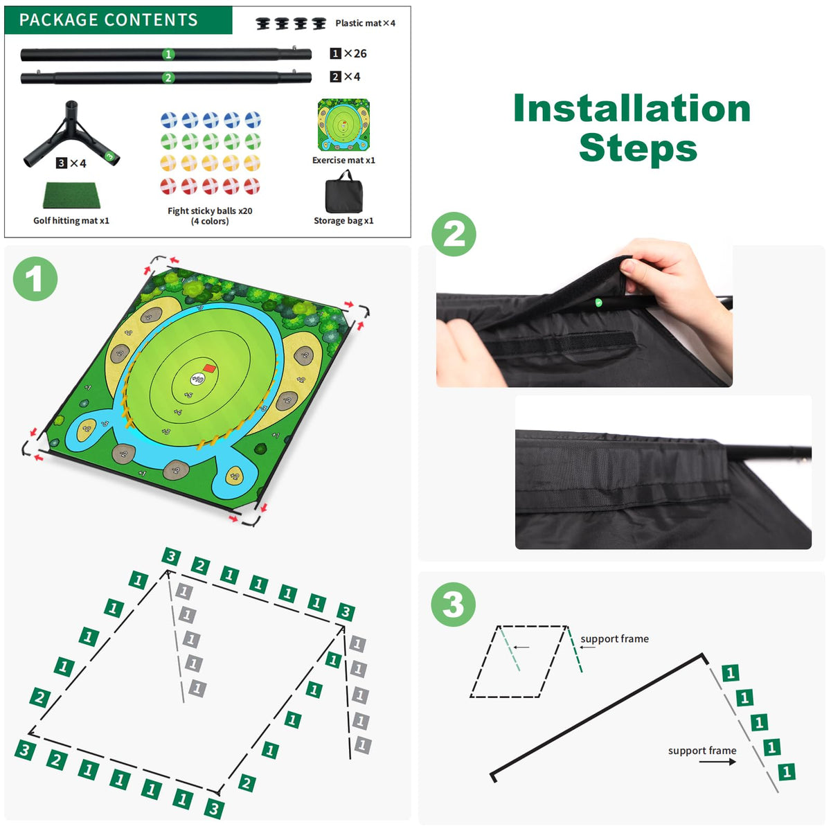 SJEhome 70x70 golf chipping game gift idea for golf lovers