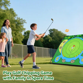 SJEhome 70x70 golf chipping game training mat for precision work