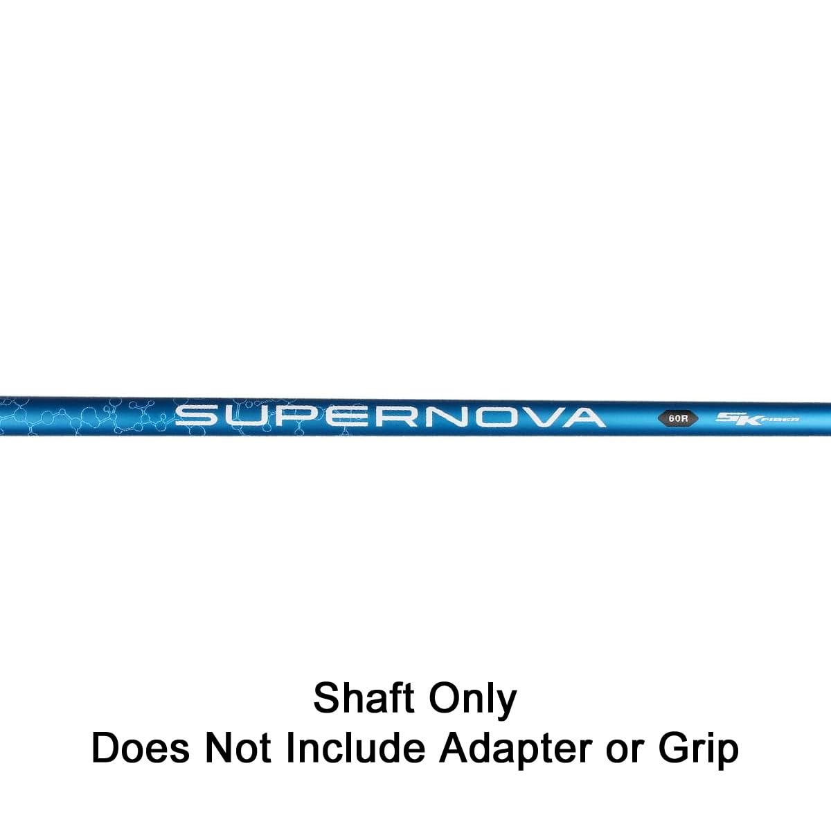 SK Fiber Supernova 40 graphite shaft flex label closeup indicating extra stiff profile for faster swings