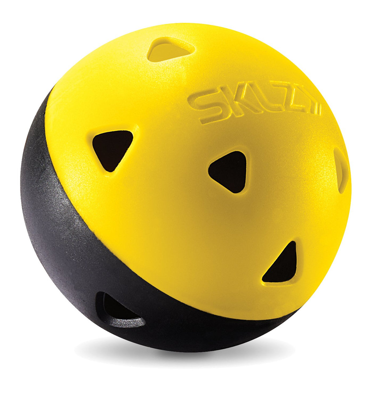 SKLZ Limited-Flight yellow practice ball, regulation size for precise training in tight spaces.