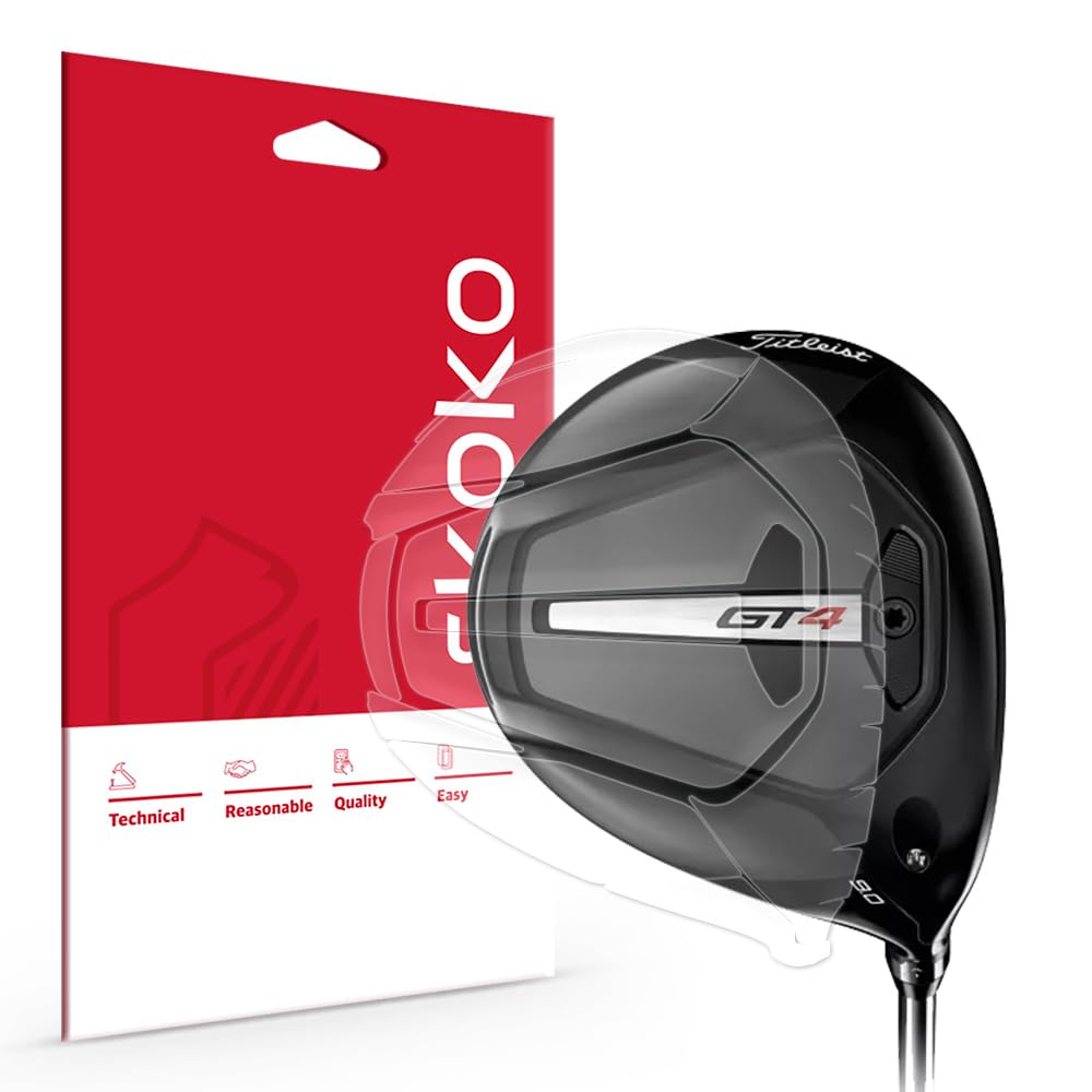 Skoko Titleist GT4 9Degree front view with protective film guarding the driver face