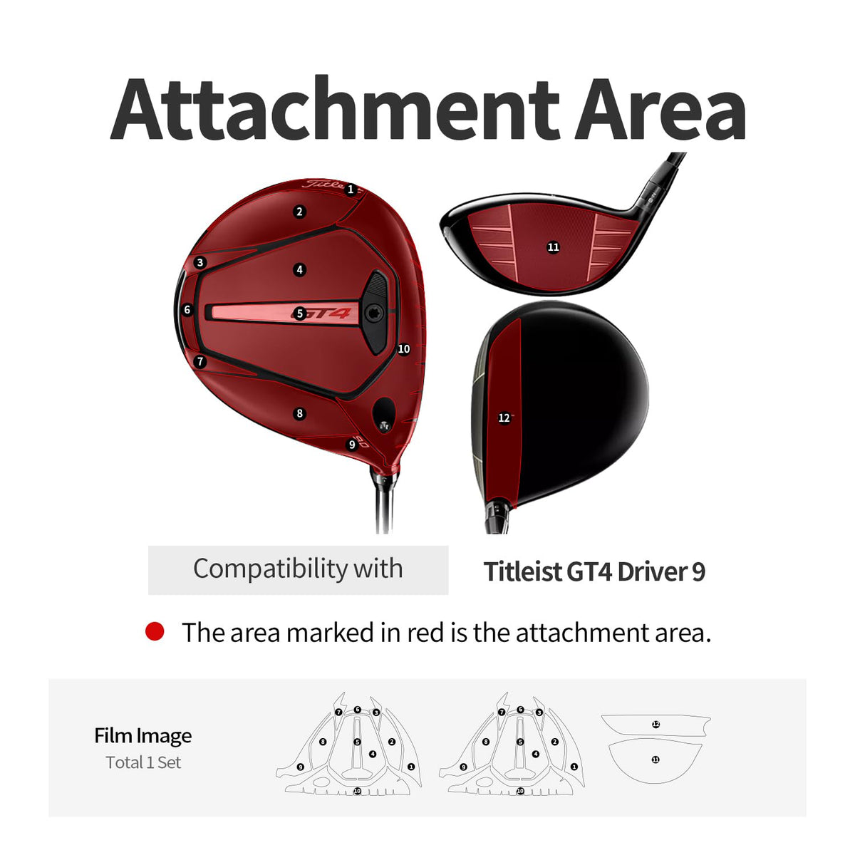 Skoko Titleist GT4 9Degree top view showing edge protection