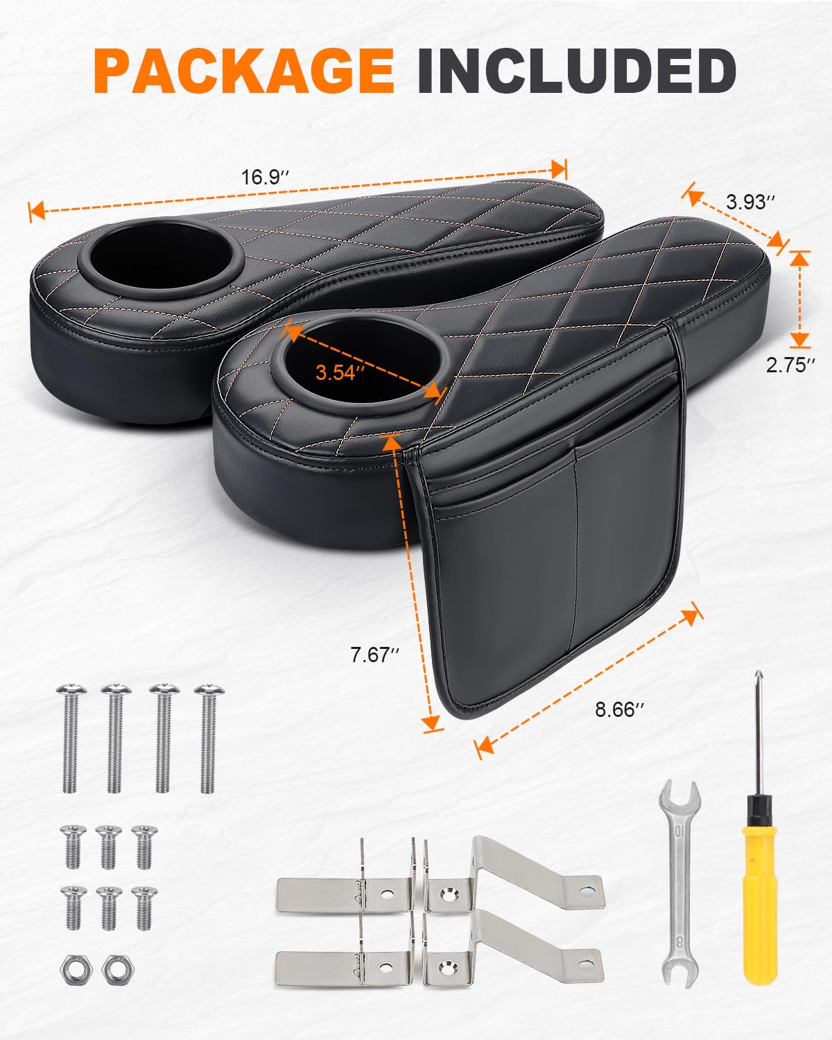 SKYJDM removable cup holder design enables easy cleaning after rounds.