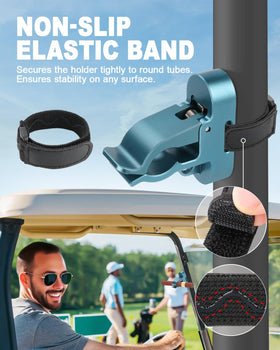 SkyJDM non-slip elastic band ensures stable attachment to round tubes.