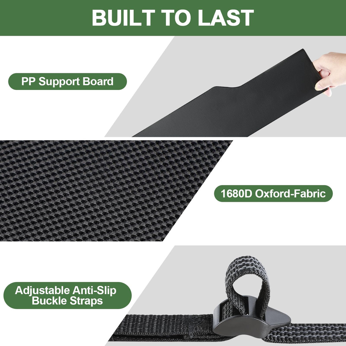 SKYJDM rugged 1680D Oxford fabric resists wear and weather