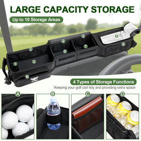 SKYJDM front storage basket holds phone securely within reach during round