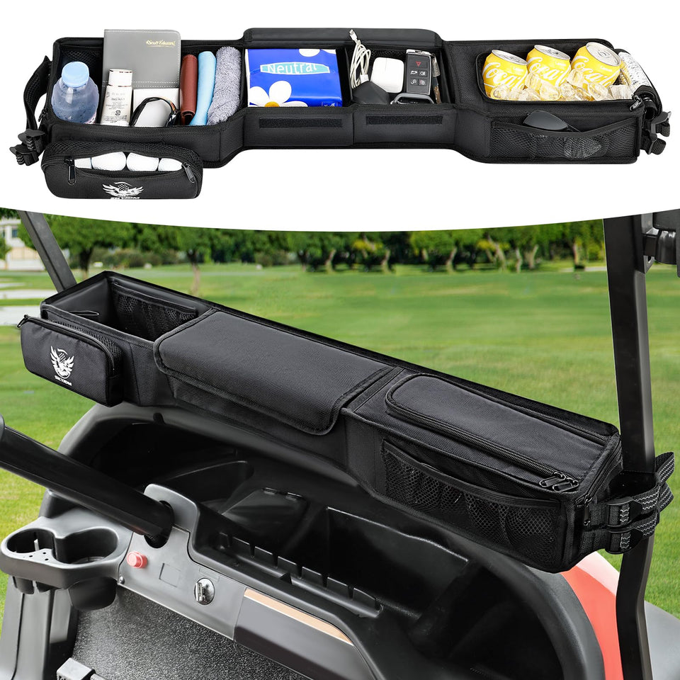 SKYJDM foldable front basket with water bottle pocket keeps essentials reachable on course