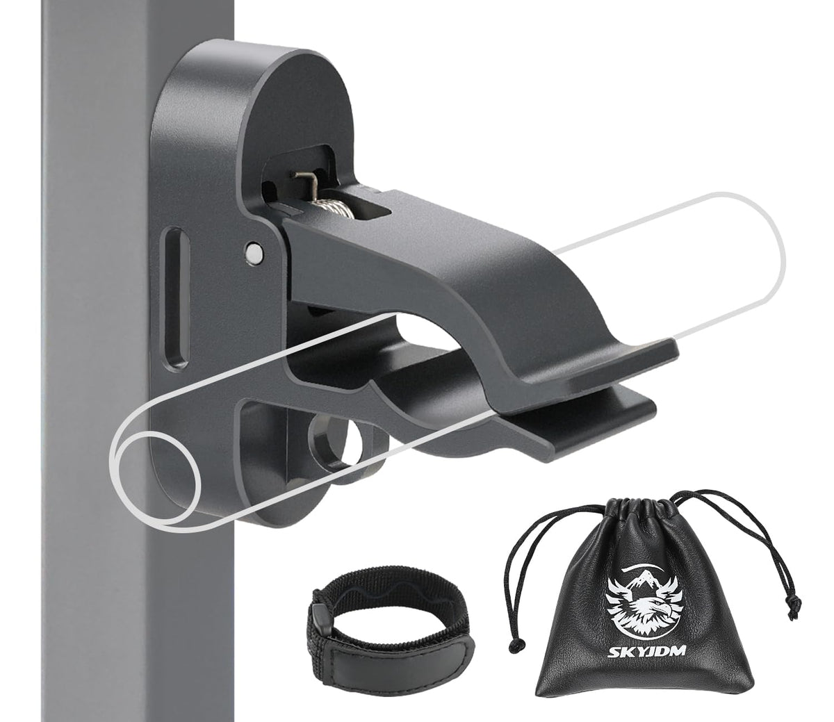 SKYJDM magnetic golf cart clip in gray securing items on rough terrain