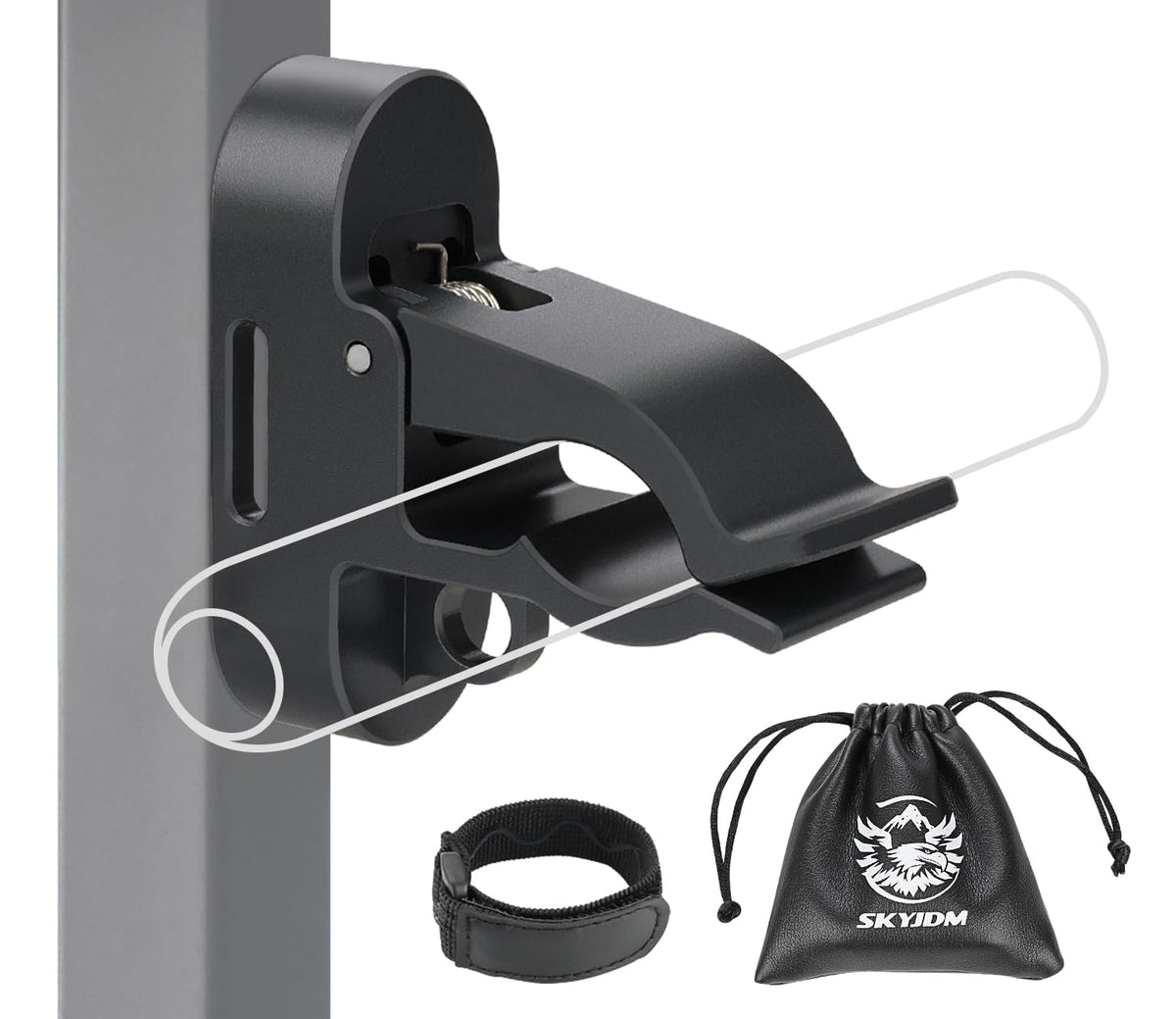SkyJDM magnetic golf cart holder clip secures essentials on carts during rough terrain.