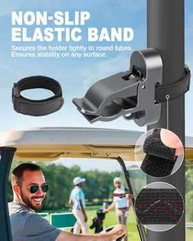 SKYJDM non-slip elastic band securing clip to round tubing