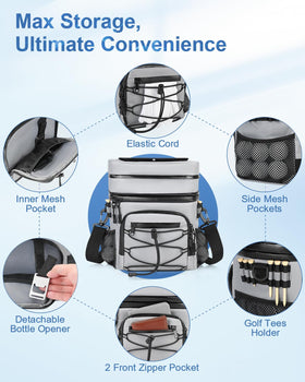 Side mesh pockets for snacks and small items.