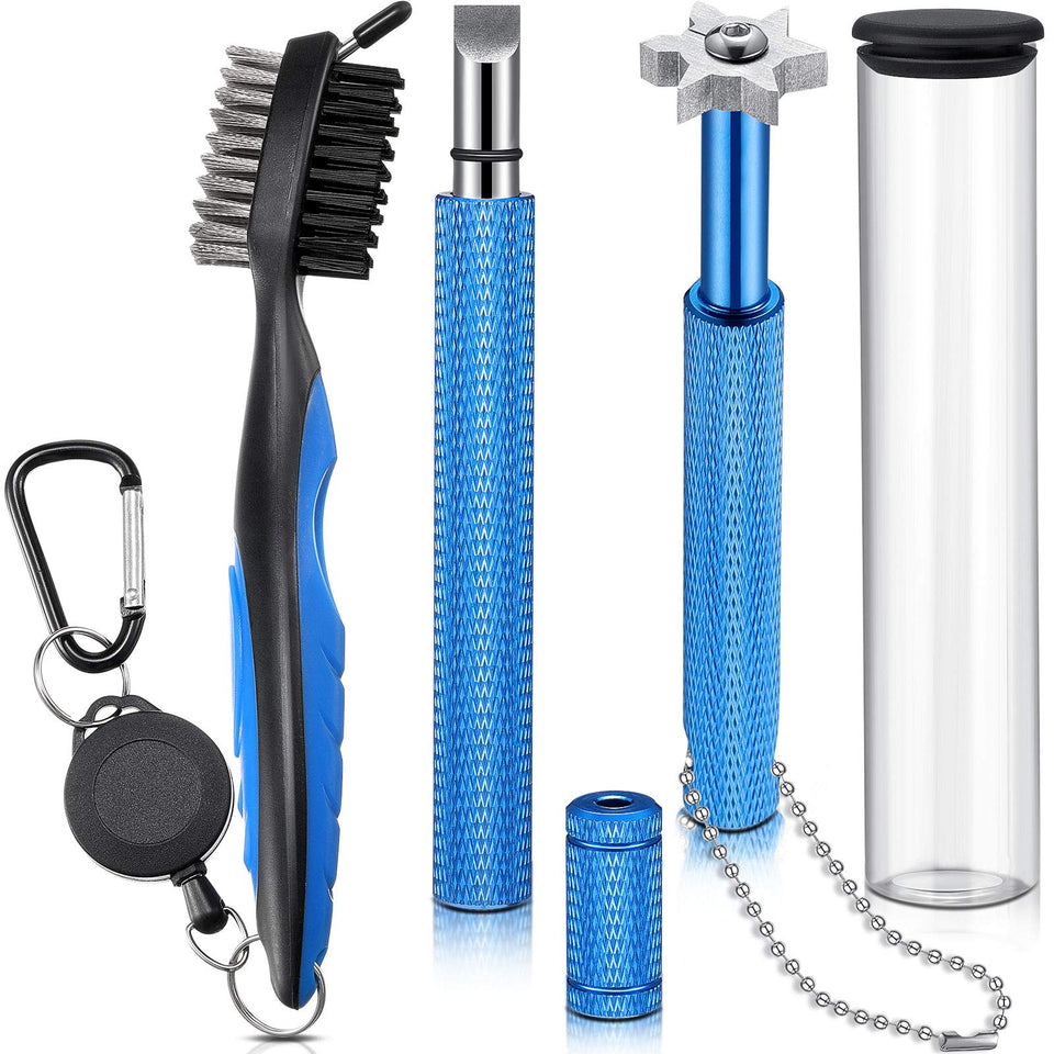 Skylety 3-in-1 golf tool set for cleaning and groove maintenance.