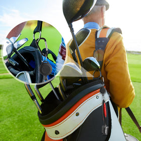 Skylety golf cleaning brush with nylon and steel bristles cleans clubs efficiently.