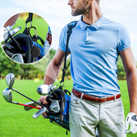 Skylety portable cleaning tool with hook for on-the-go golf maintenance