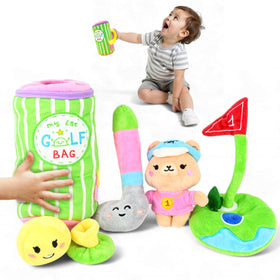 Skywin soft golf ball toy encourages safe, tactile baby and toddler play.