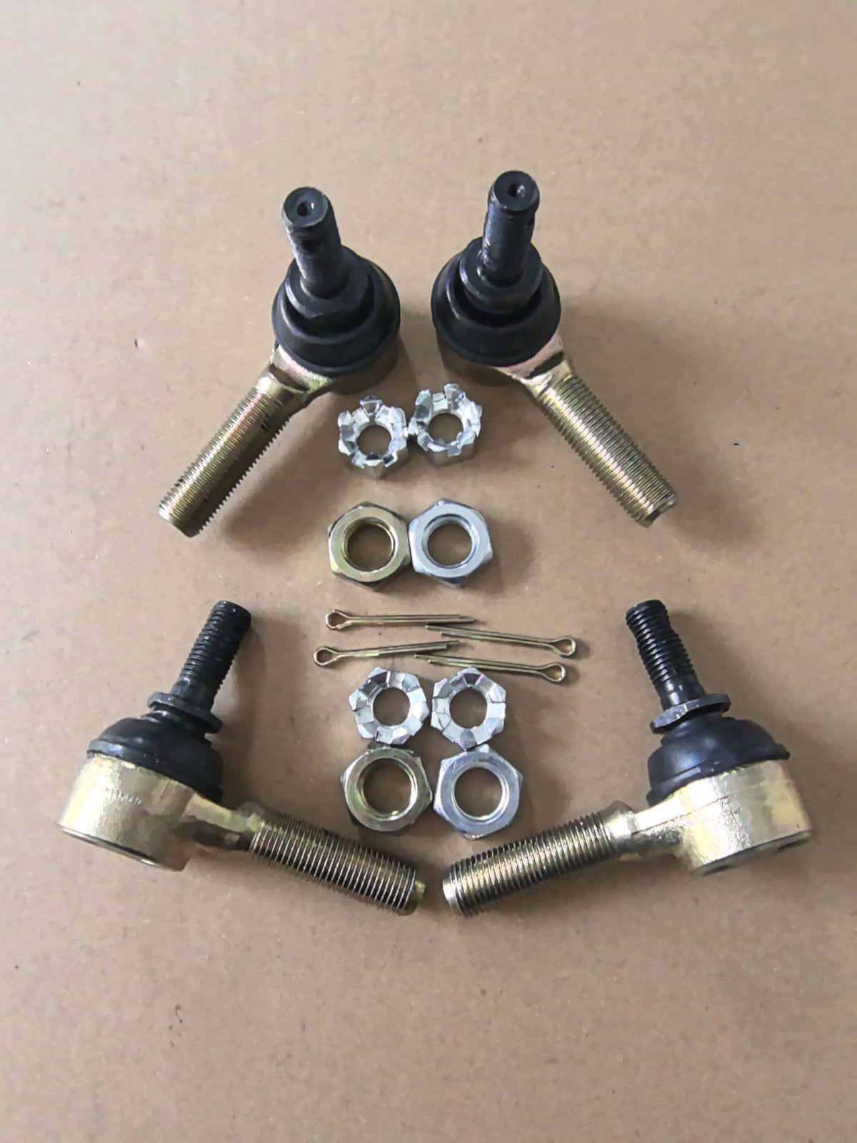 Left and right hand threaded tie rod ends provide precise alignment on Yamaha golf carts.