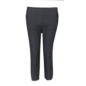 SLIM-SATION golf capri in charcoal with pull-on tummy control for a flattering fit.