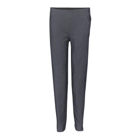 SLIM-SATION pull-on ankle pants in charcoal offer all-day comfort and a sleek silhouette.