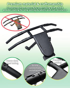 SLORIMOD black powder-coated finish on front bumper resists rust in outdoor use.