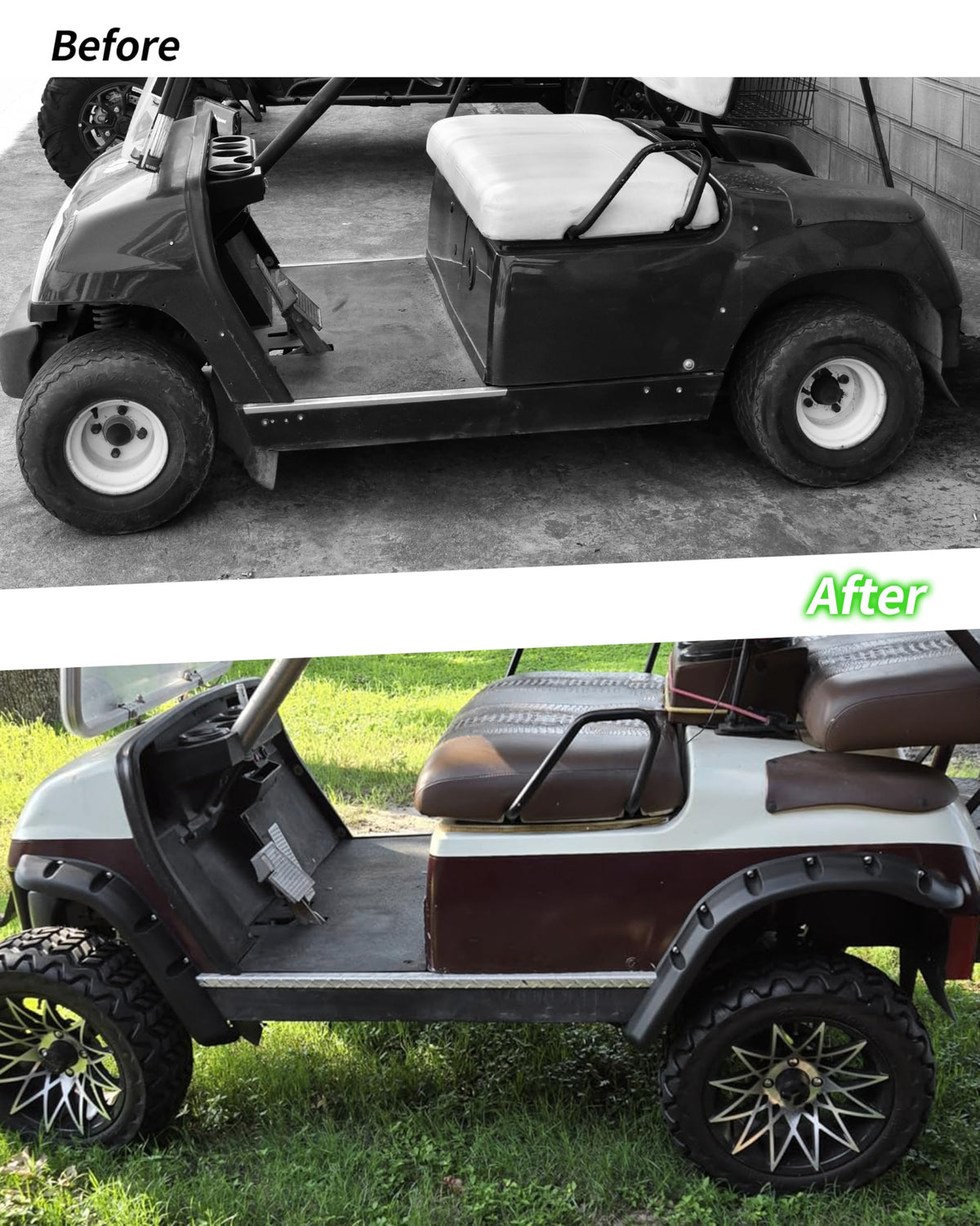 SLORIMOD fender flare front-right for Yamaha cart adds rugged look and coverage