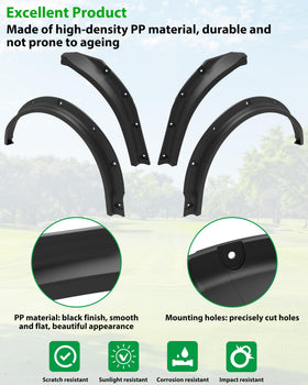 SLORIMOD extended mud flaps shield rocks and spray on EZGO RXV Valor 2025