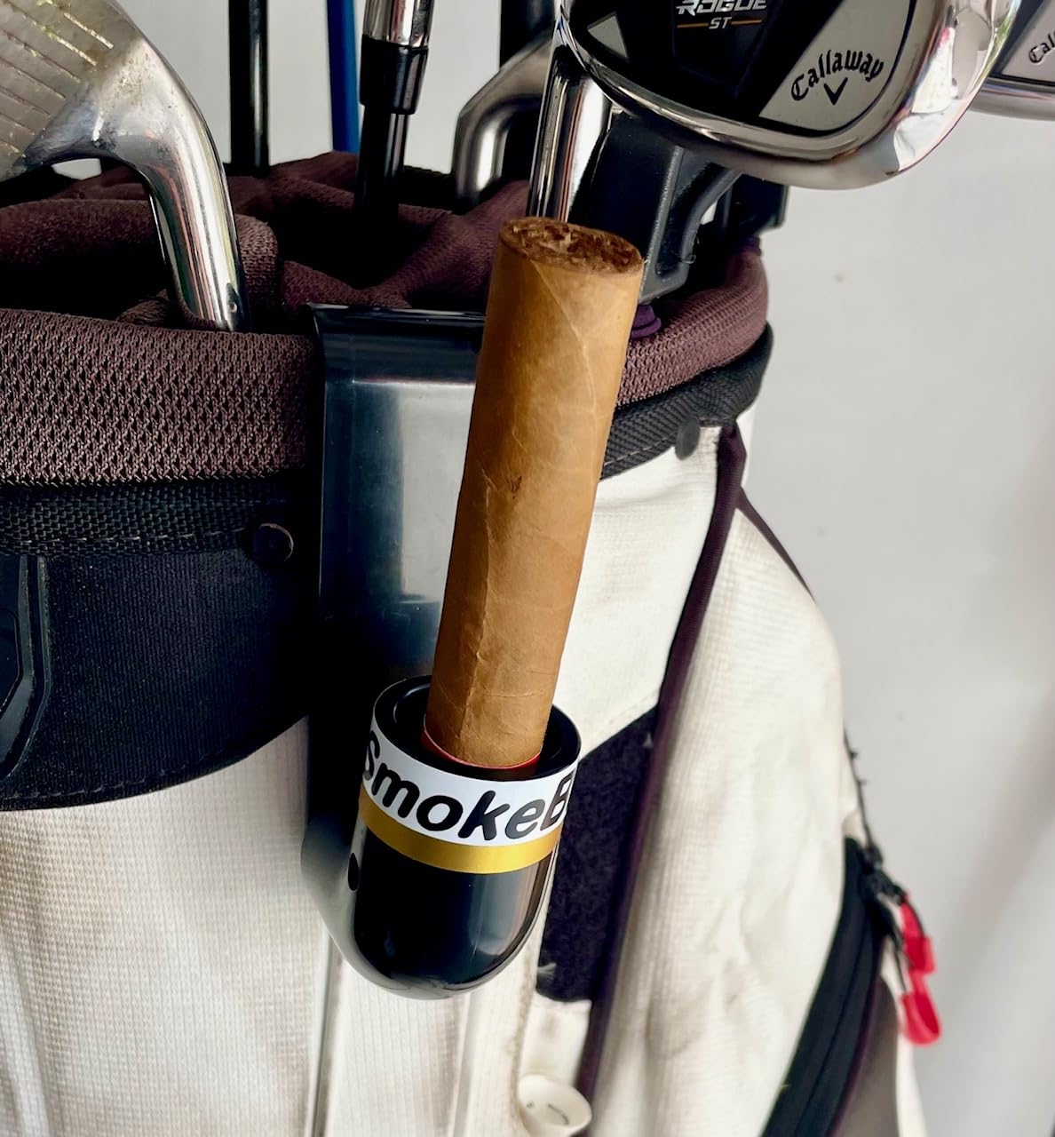 SmokeBro Golf Cigar Holder with 4-in-1 mount shown in product view