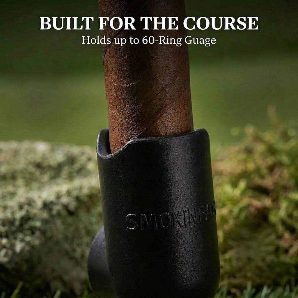 SMOKIN' PAR Smokin' Caddy fits up to 60-ring gauge for a variety of cigars.
