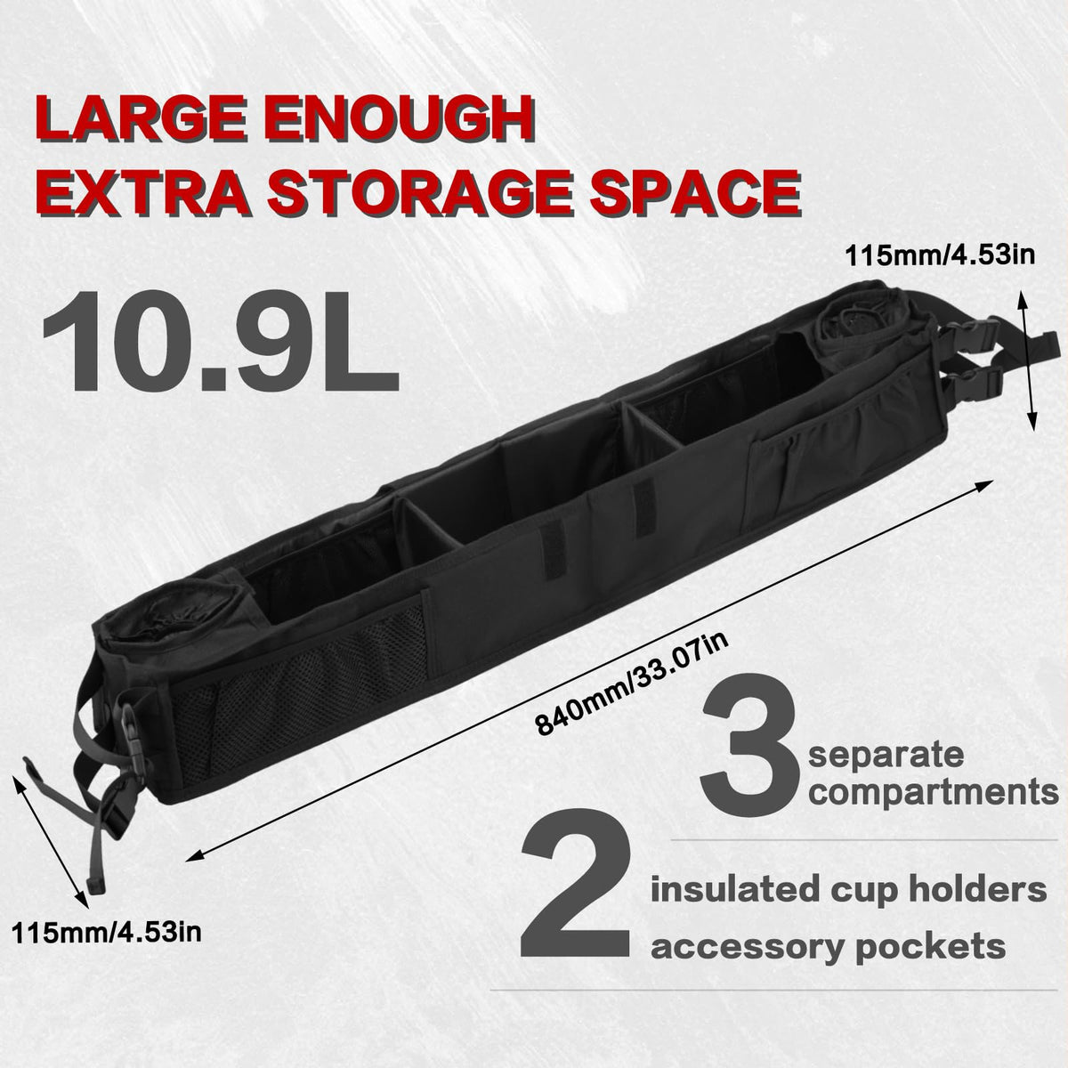 Smotrcc front basket with buckle straps provides secure, stable mounting