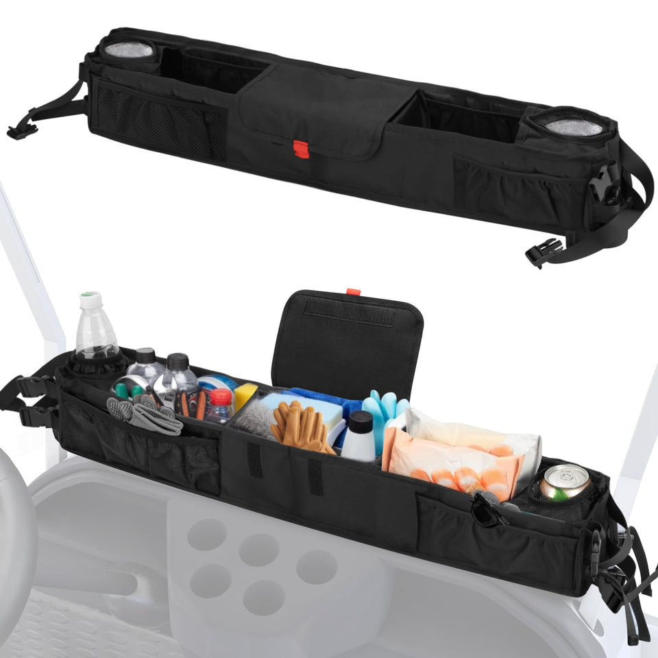 Smotrcc golf cart front basket installed adds extra storage on multiple cart models