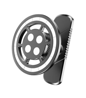 Smusrks magnetic golf cart mount base securely holds your phone on uneven terrain.