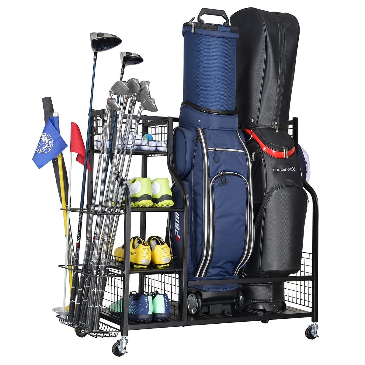 SNAIL Golf Bag Rack assembly guide for quick setup and sturdy steel construction