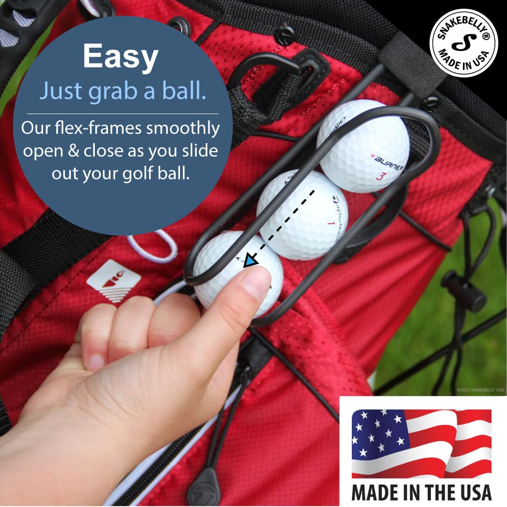 SnakeBelly Top-Bottom Access enables flexible ball retrieval during play.
