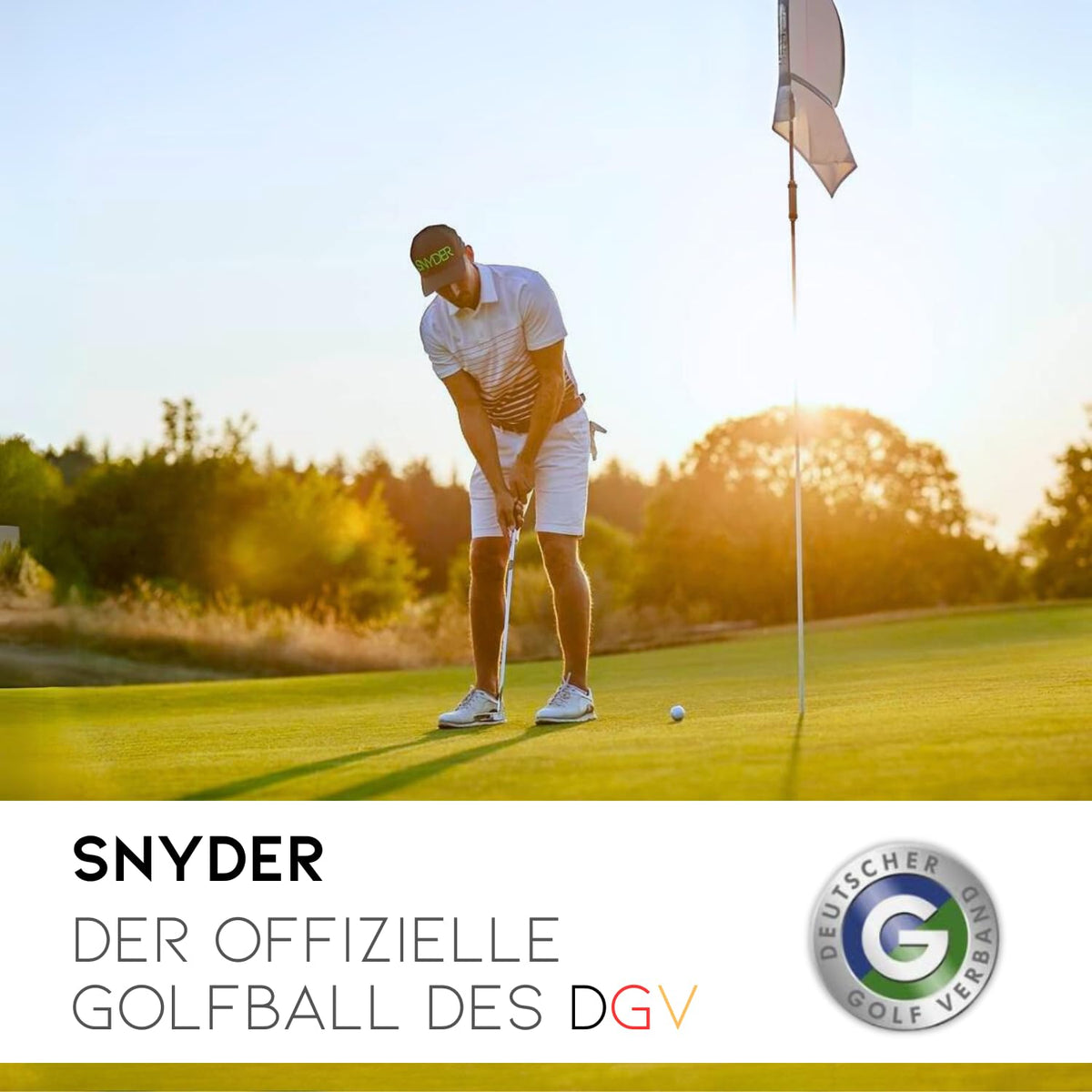 Snyder Distance Premium Golf Balls Surlyn cover close-up highlighting durability and premium feel.