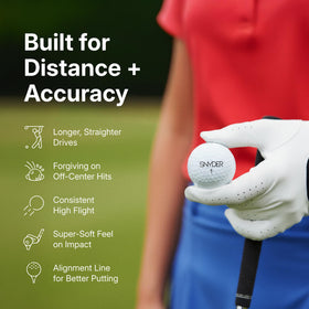 Putting alignment line guides aim and distance on the green.